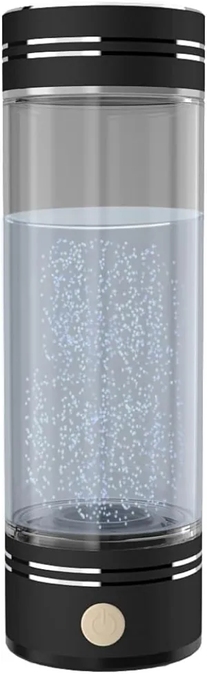 Hydrogen Water Bottle Generator Hydrogen Water Maker Machine Hydrogen Water Ionizer with SPE and PEM Technology Make Hydrogen up to 800-1500 PPB 17oz Black
