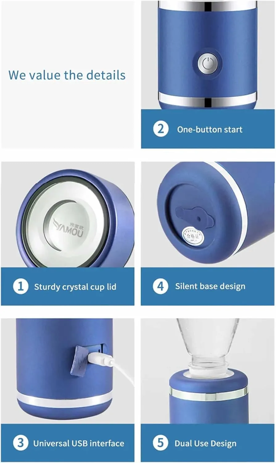 Hydrogen Water Bottle, High-Concentration Up to 1400-2000PPB, Rechargeable Portable Hydrogen Water Generator, for Home Travel, Improve Mind Body