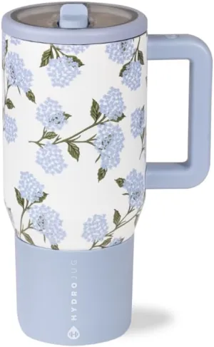 HydroJug Kids - 20 oz Insulated Kids Water Bottle with Flip Straw & Handle | Leak-Proof & Durable | Perfect for School, Sports, Lunch, Travel & Camp, Hydrangea