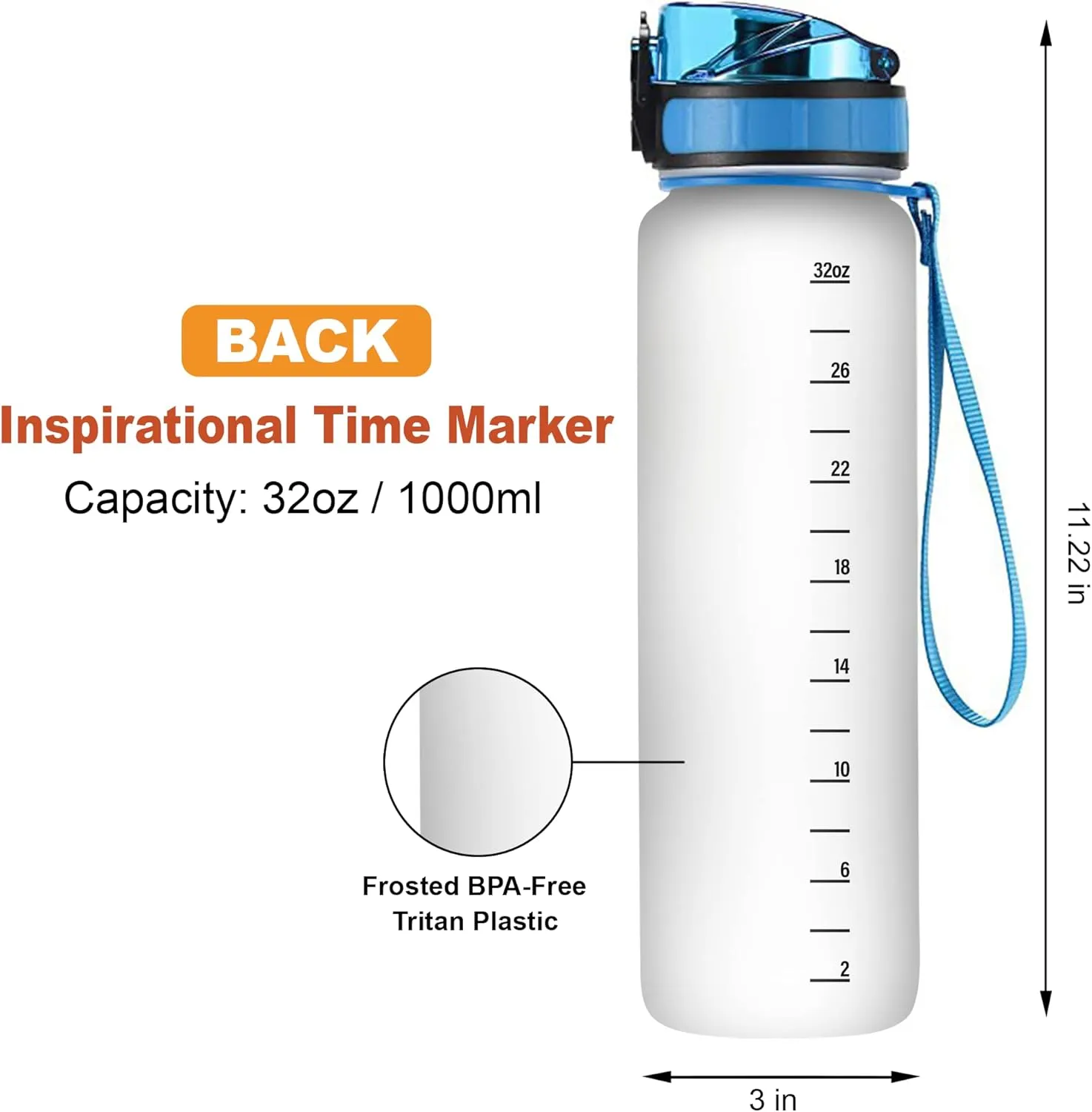Hyturtle Peace Love Flamingo 32oz Liter Motivational Water Bottle, Tracking Water Bottle Gifts For Women, Girl, Friend, Flamingo Lovers On Birthday, Anniversary