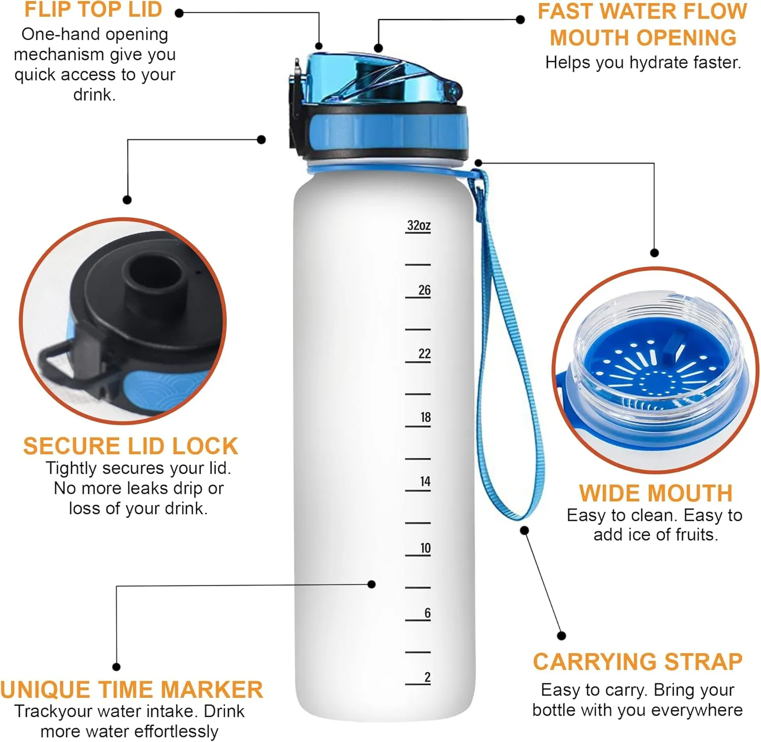 Hyturtle Personalized Cow Lovers 32 Oz 1Liter Motivational Water Bottle, Cows Customized Name Water Bottle With Time Marker, Animal Lovers Gifts For Women Girl On Birthday, Mother Day's
