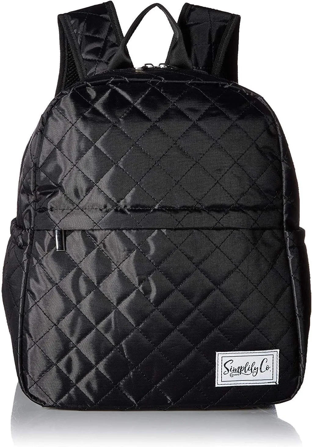 Insulated Mini Backpack Lunch Bag w/Padded Straps & Drink Side Pockets (Black)