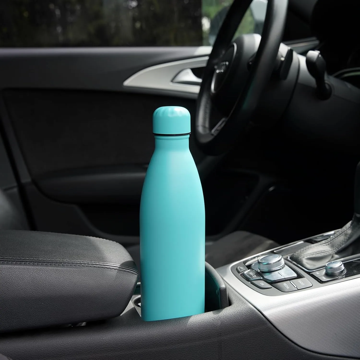 Insulated Water Bottles,17 oz Double Wall Stainless Steel Vacumm Metal Flask for Sports Travel,Gray