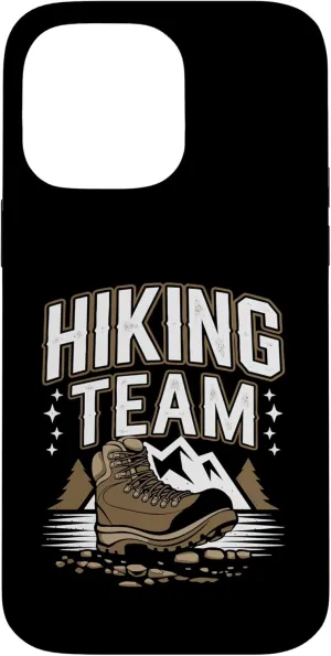 iPhone 14 Pro Max Rustic Hiking Team Outdoor Trekking Boot Backpacking Trip Case