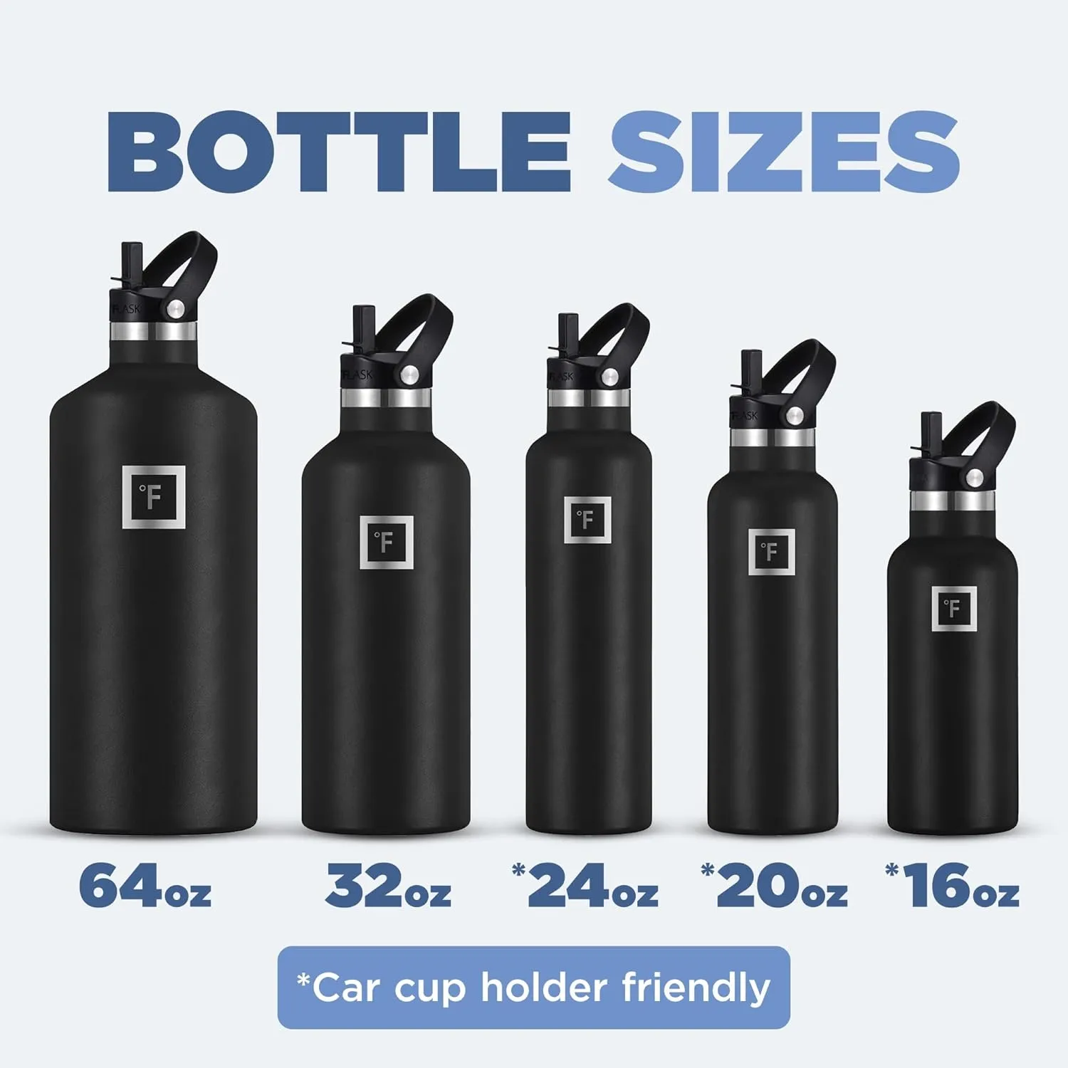 IRON °FLASK Camping & Hiking Hydration Canteens - 3 Lids (Narrow Straw Lid) Leak Proof Vacuum Insulated Stainless Steel - Hot & Cold Double Walled Sports Water Bottle - Rose, 64 Oz