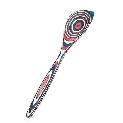 Island Bamboo 12" Pakka Wood Corner Spoon Americana