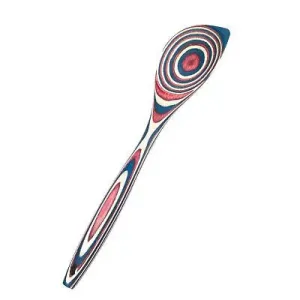 Island Bamboo 12" Pakka Wood Corner Spoon Americana