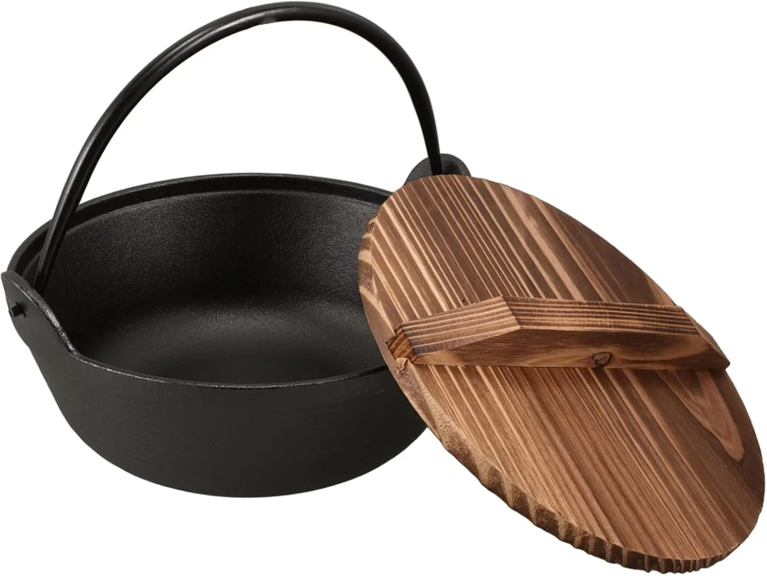Japanese Cast Iron Saucepan Cooking Soup Pot Camping Pot Iron Sauce Pot Camp Fire Cooking Equipment for