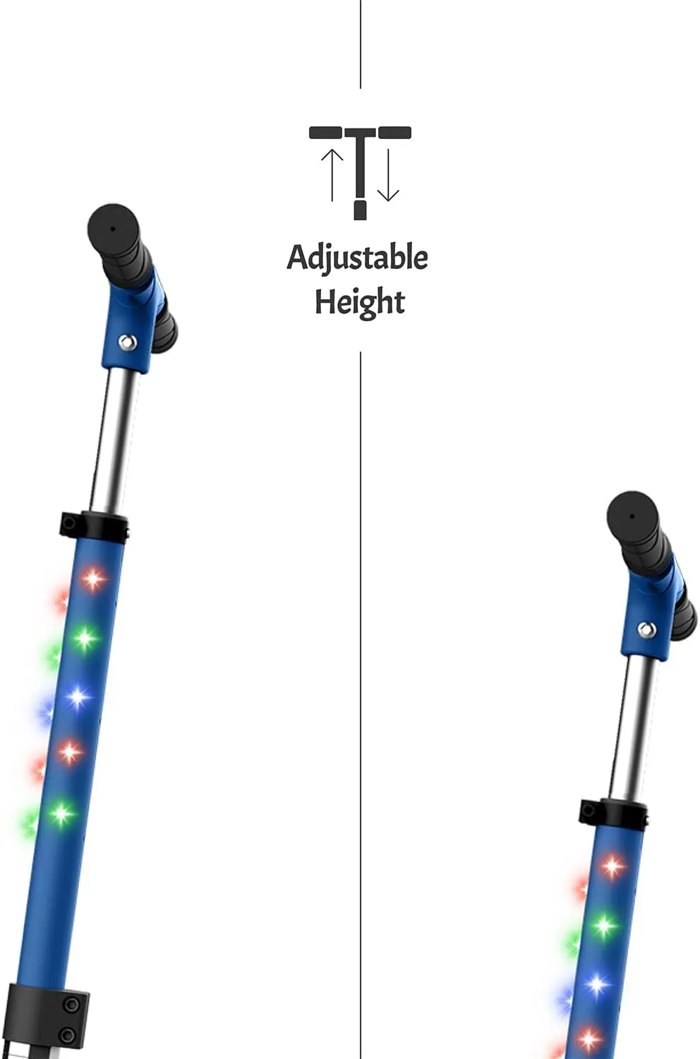Jetson 2-Wheel Kick Scooter, Sturdy Wide Deck, Height Adjustable Handlebar, Rear Brake, Easy-Folding Mechanism, 8 inch wheels