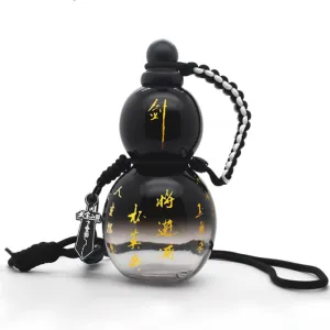 Jinberry 800ml/27oz Tritan Gourd Water Bottle with Shoulder Strap Set BPA-free Leakproof Portable Gourd Drinking Bottle Flask Sport Jug Drinkware for Gym Outdoor Climbing Tour or Camping