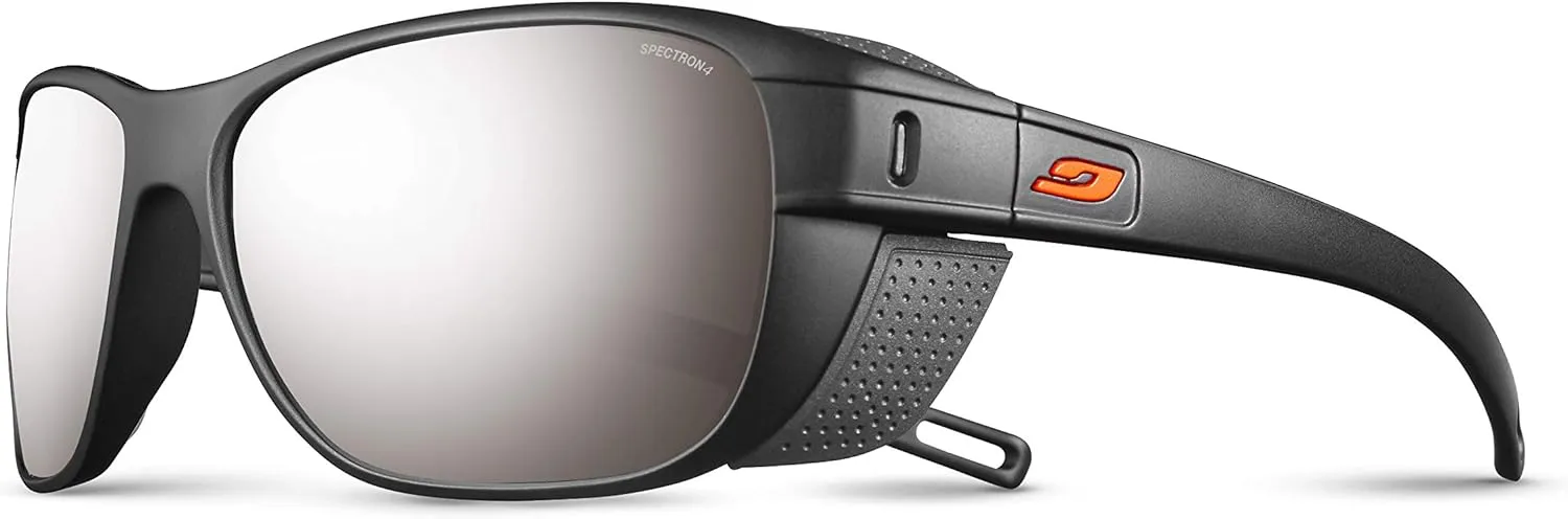 Julbo Camino Glacier Sunglasses for Men & Women w/Removable Side Shields for Mountaineering, Hiking, Skiing, and Trekking