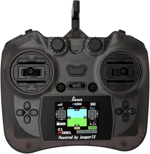 Jumper Smart ELRS 2.4G RC Transmitter with 2-Inch HD Color IPS Screen, Hall Sensor Gimbals, 8km Control Range, USB-C Fast Charging & Simulator for RC FPV Drones, Cars, and Airplanes