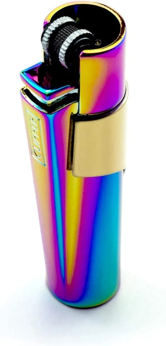 Kasher's Metallic Lighter with Multipurpose Tool - Refillable Metal Lighter & Case (ICY, Gold)