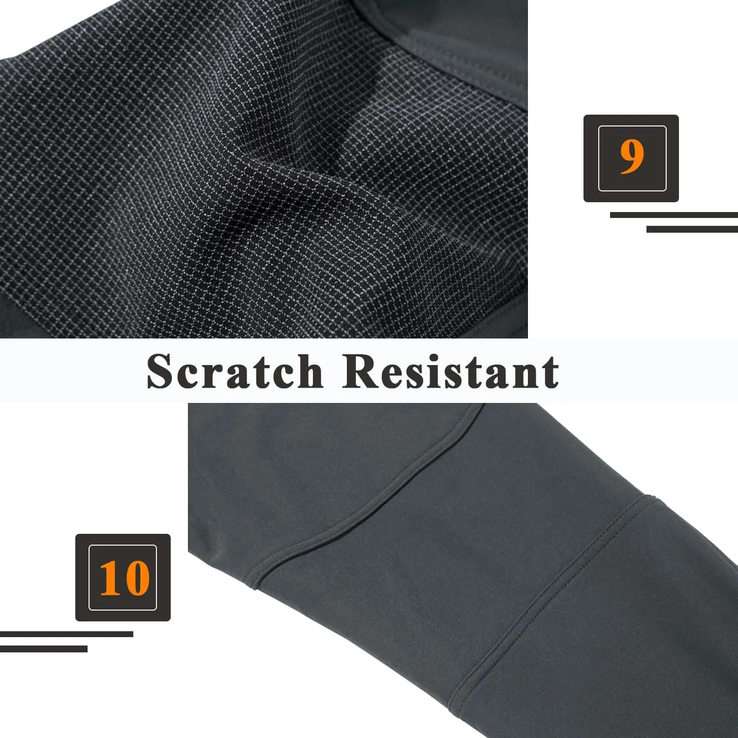 KEFITEVD Men's Snow Ski Pants Softshell Fleece Lined Snowboard Pants Winter Outdoor Windproof Insulated Hiking Cargo Pants