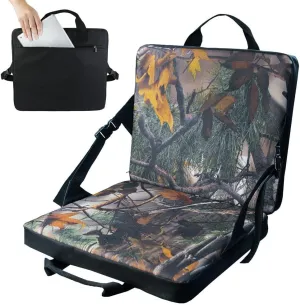 KENANLAN Camping Padded Floor Chair Portable Foldable Waterproof Outdoor Fishing Seat Cushion Stadium Seats for Grandstands Stadium Chair with Back Support
