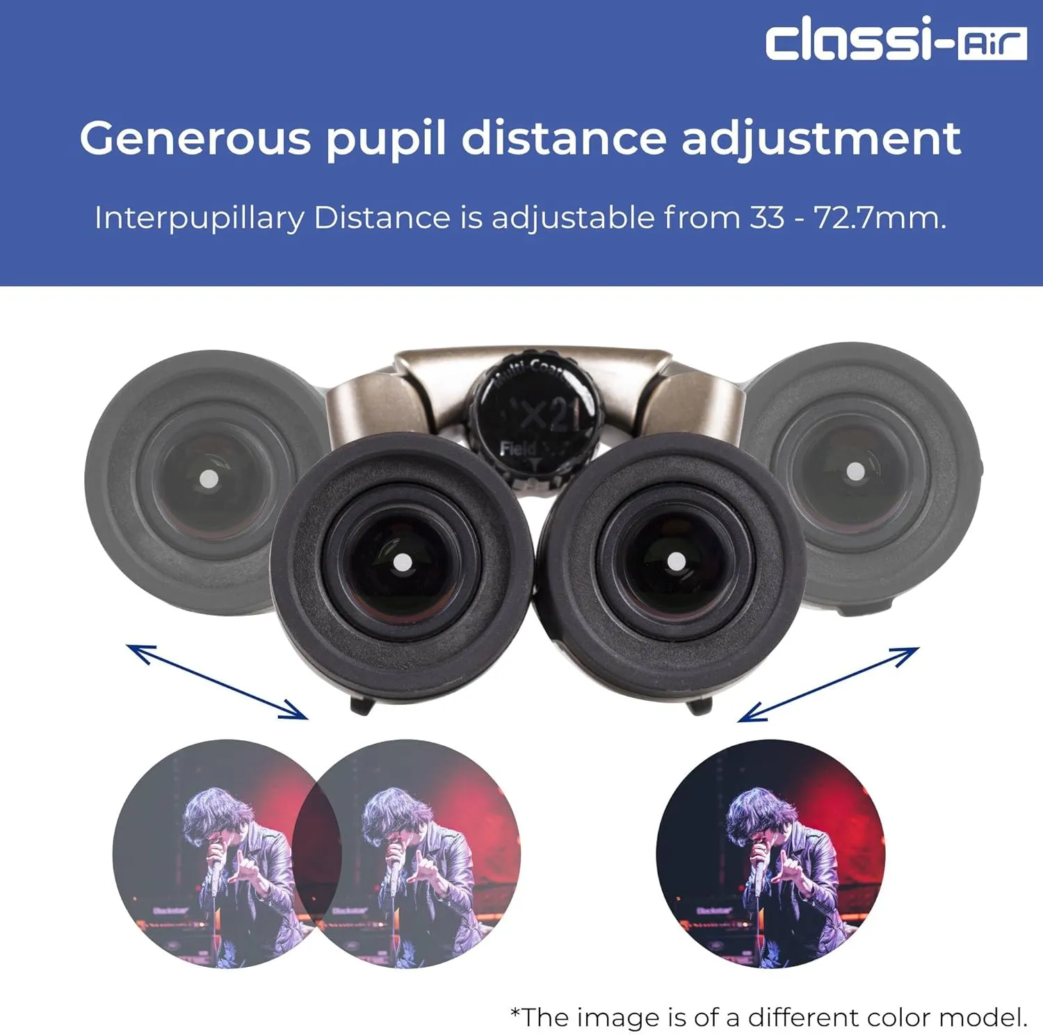 Kenko Binocular Classi-Air 8x21 DH, Roof Prism, Lightweight, Foldable & Compact Design, Multi-Coating, Blue 021378
