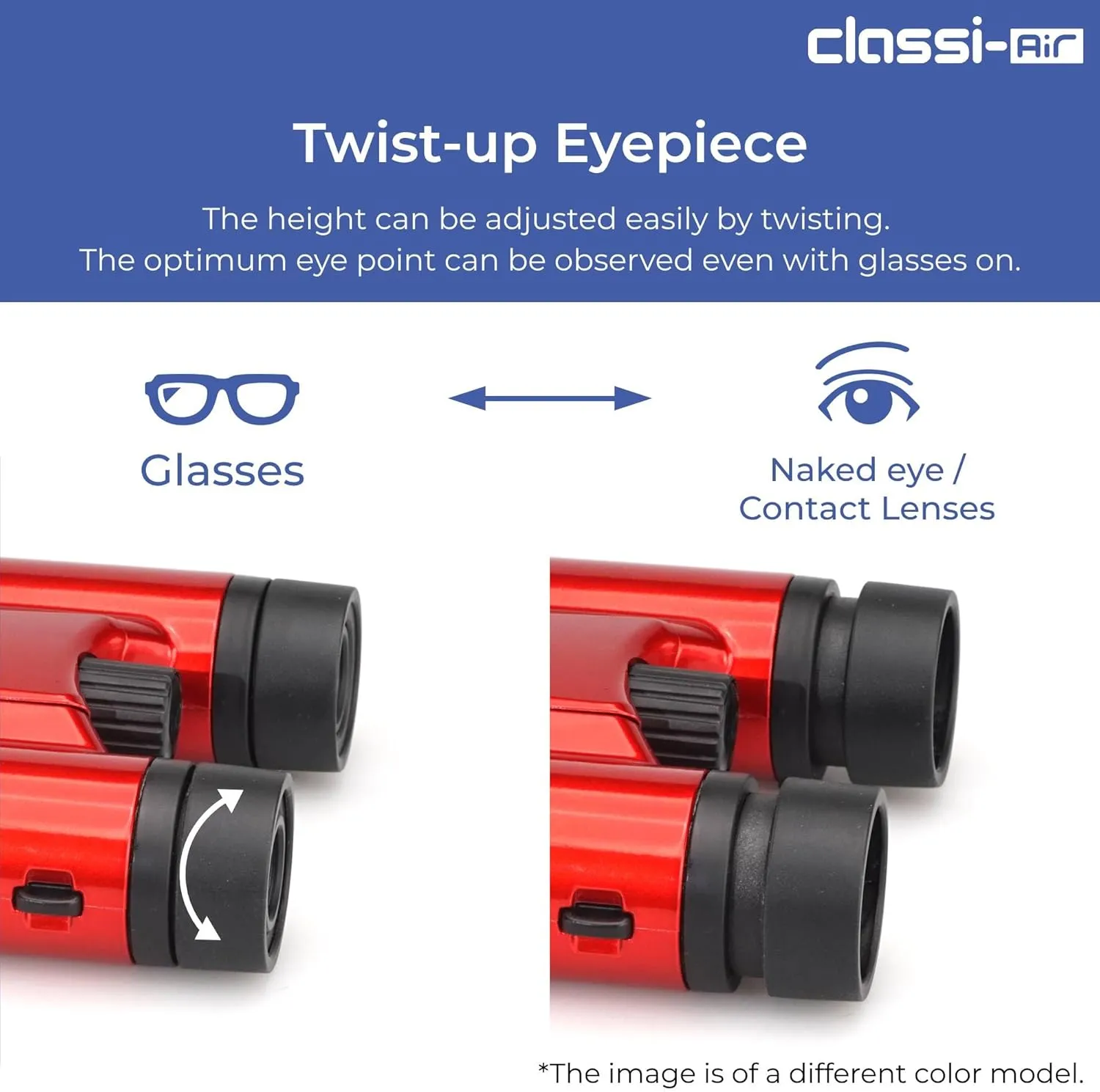 Kenko Binocular Classi-Air 8x21 DH, Roof Prism, Lightweight, Foldable & Compact Design, Multi-Coating, Blue 021378