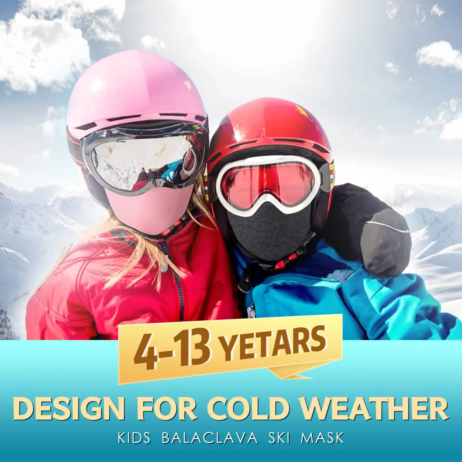 Kids Balaclava Face Mask, Winter Hat Face Warmer for Cold Weather Ski Mask for Boys Girls