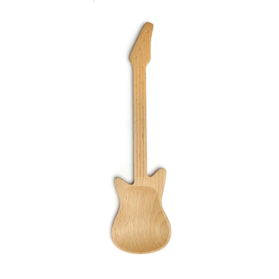 Kikkerland - Rockin' Wooden Kitchen Serving Spoon