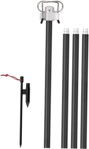 Kisangel Aluminum Alloy Camping Light Stand Sturdy Structure Portable Lantern Lamp Rack Easy to Use