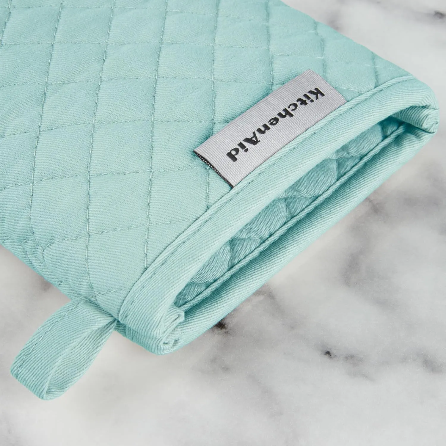 KitchenAid Asteroid Mini Oven Mitt 2-Pack Set, Mineral Water Aqua, 5.5"x8"