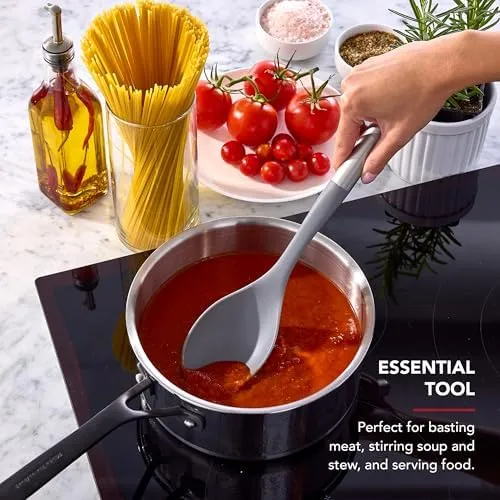 KitchenAid Basting Spoon with Stainless Steel Handle, Nonstick Safe, Ideal for Basting, Stirring, and Serving, Durable and Dishwasher Safe
