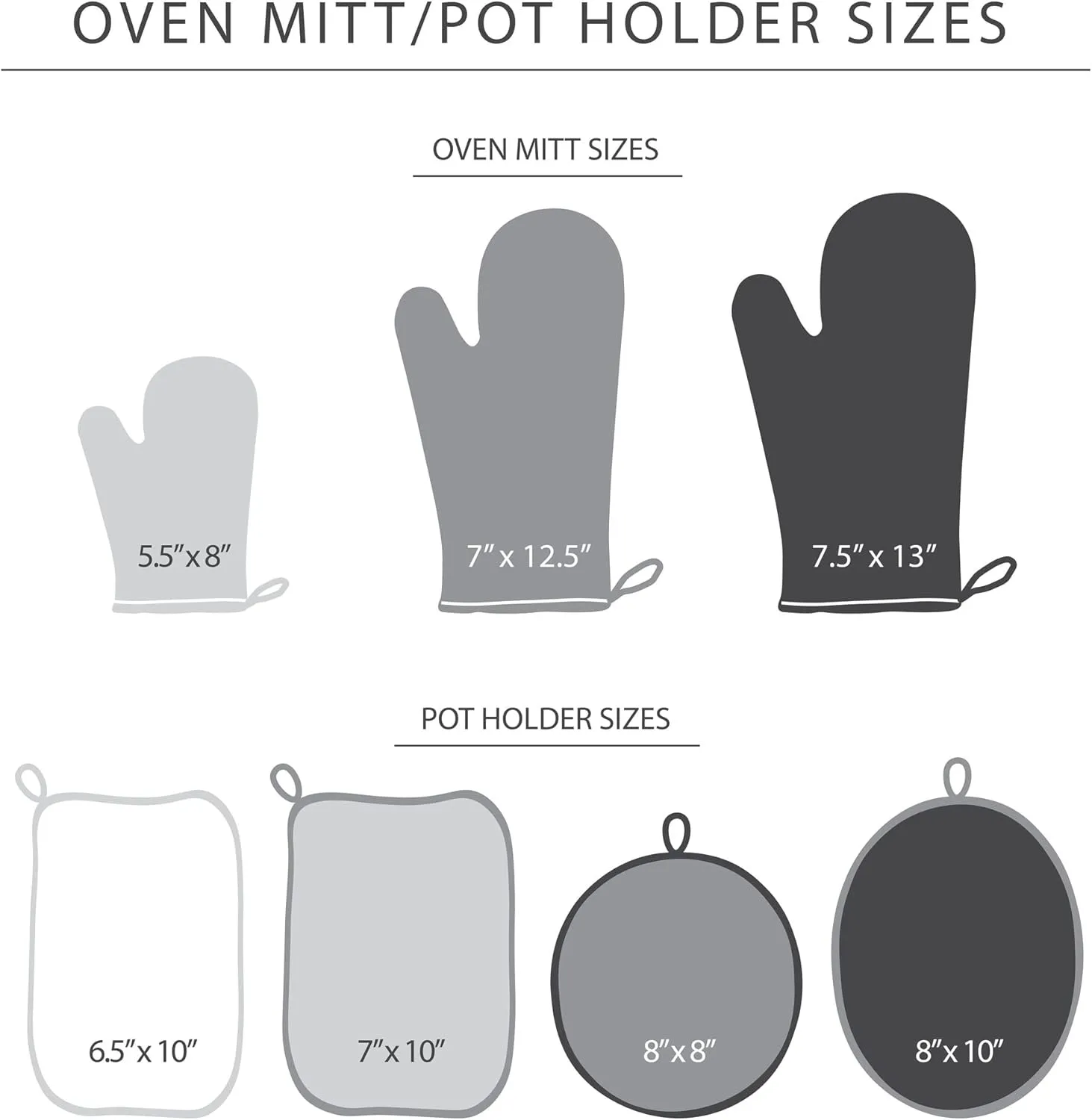 KitchenAid Beacon Two-Tone Non-Slip Mini Oven Mitt Set, Cool Grey/Frost Grey, 5.5"x8", 2 Piece