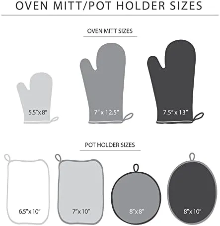KitchenAid Beacon Two-Tone Non-Slip Mini Oven Mitt Set, Navy/Ink, 5.5"x8", 2 Piece