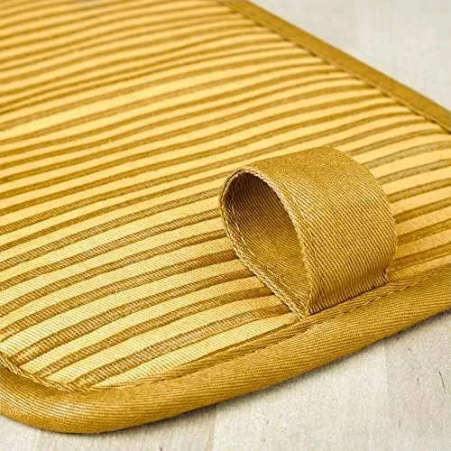 KitchenAid Beacon Two-Tone Non-Slip Oven Mitt and Pot Holder Set, Majestic Yellow, 5 Piece