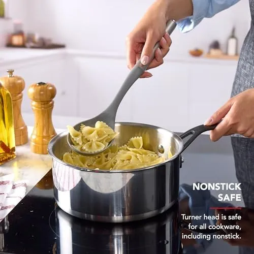 KitchenAid Slotted Spoon with Stainless Steel Handle, Nonstick Safe, Ideal for Draining and Scooping, Durable and Dishwasher Safe
