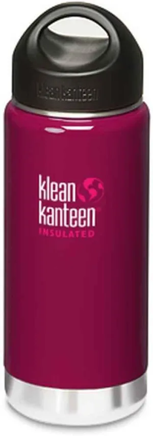 Klean Kanteen Wide Mouth Double Wall Insulated Water Bottle with Loop Cap