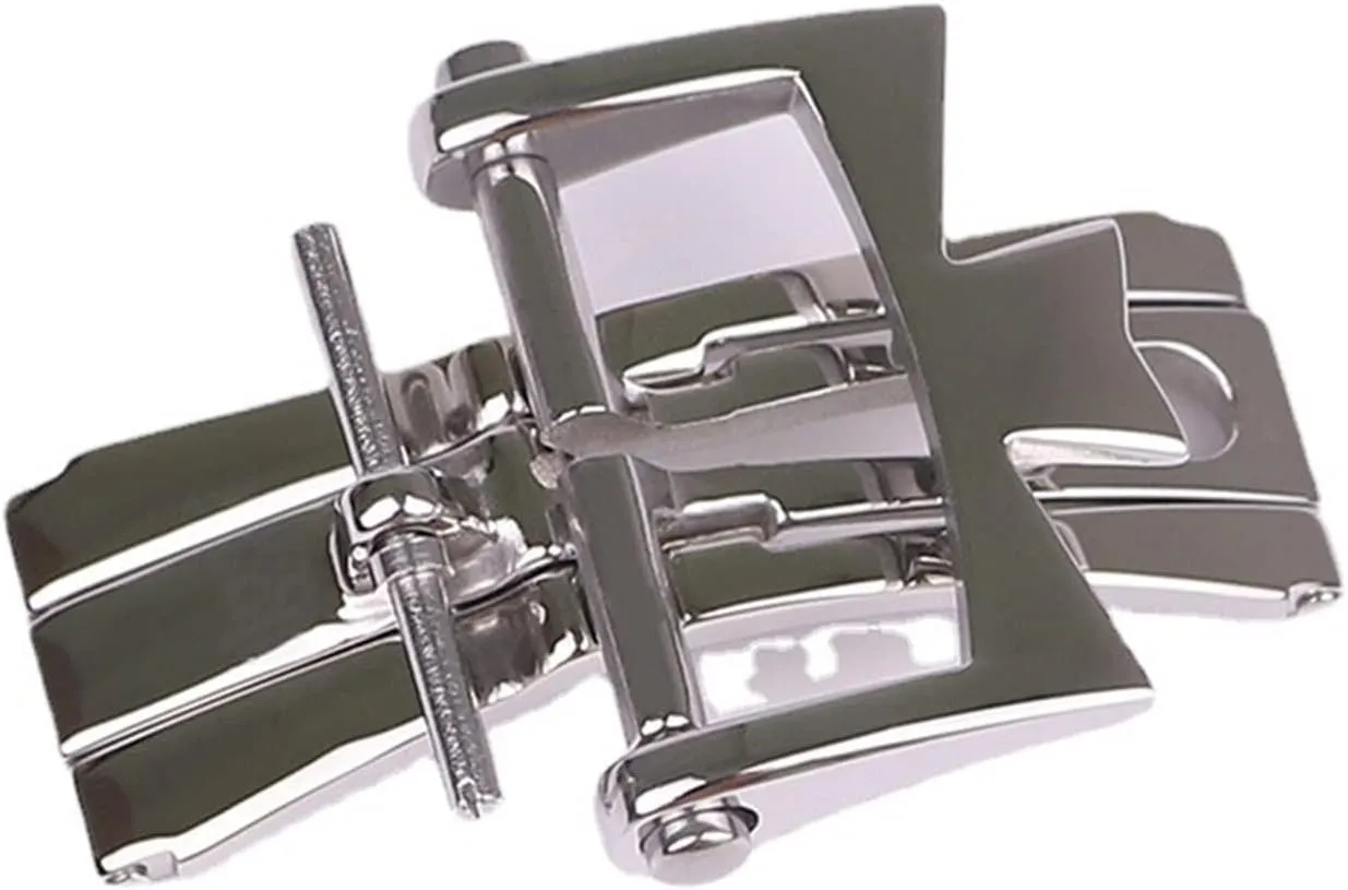 KLVN For Vacheron Constantin Watch Accessories Leather Strap Buckle 316L Stainless Steel Folding Double Press Butterfly Buckle 18mm