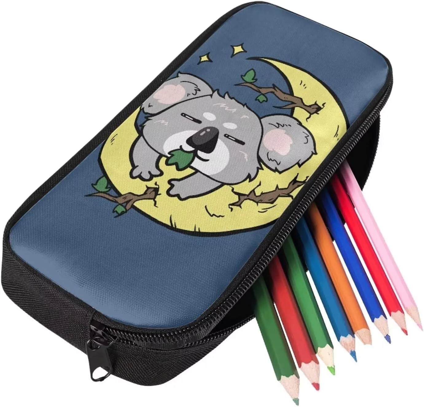 Koalas School Backpack Set for Boys 8-12 Soccer Kids Backpack Lightweight Casual Rucksack with Portable Foldable Lunch Bag Mini Pencil Case Set