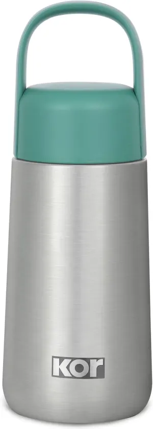 KOR Melrose 12oz Double Wall Insulated Water Bottle - Keeps Beverages Hot for 12hrs, Cold for 24hrs - Stainless Steel Design - Contoured Perfect Spout for Drinking