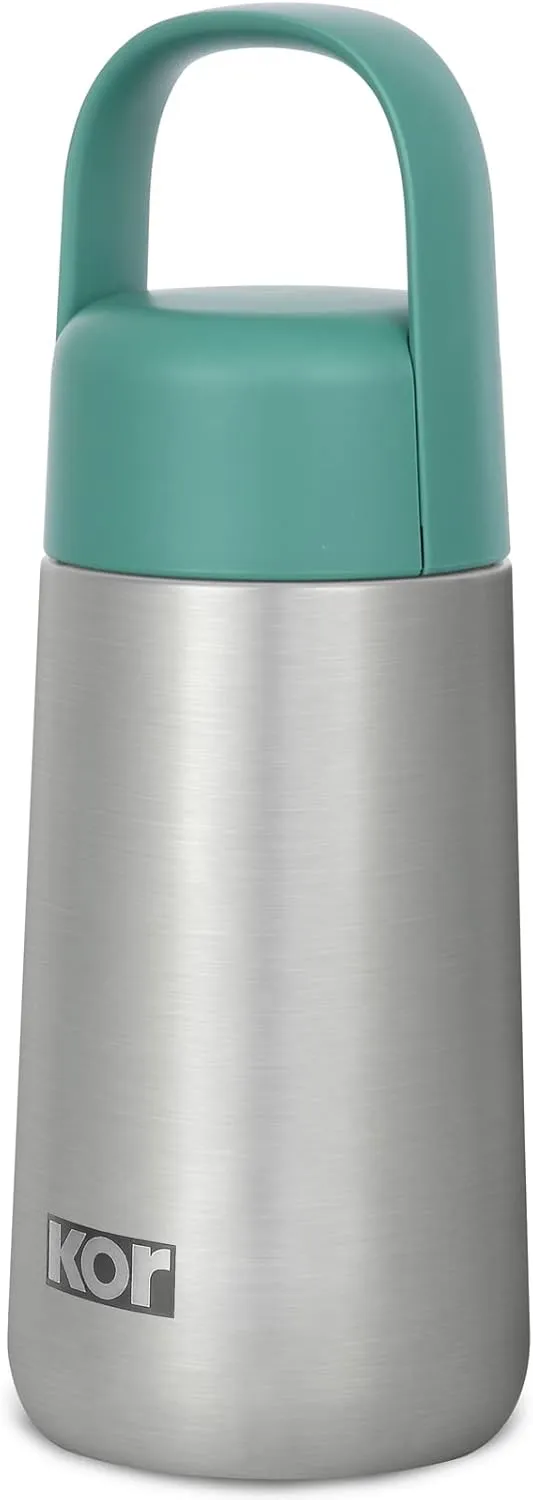 KOR Melrose 12oz Double Wall Insulated Water Bottle - Keeps Beverages Hot for 12hrs, Cold for 24hrs - Stainless Steel Design - Contoured Perfect Spout for Drinking