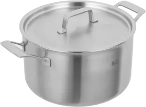 KUHN RIKON Culinary Fiveply Casserole Pot, 24cm/6.6L Oven Proof Cooking Pan with Stainless Steel Lid. Induction Casserole Dishes. Dishwasher Safe Cookware Guarantee