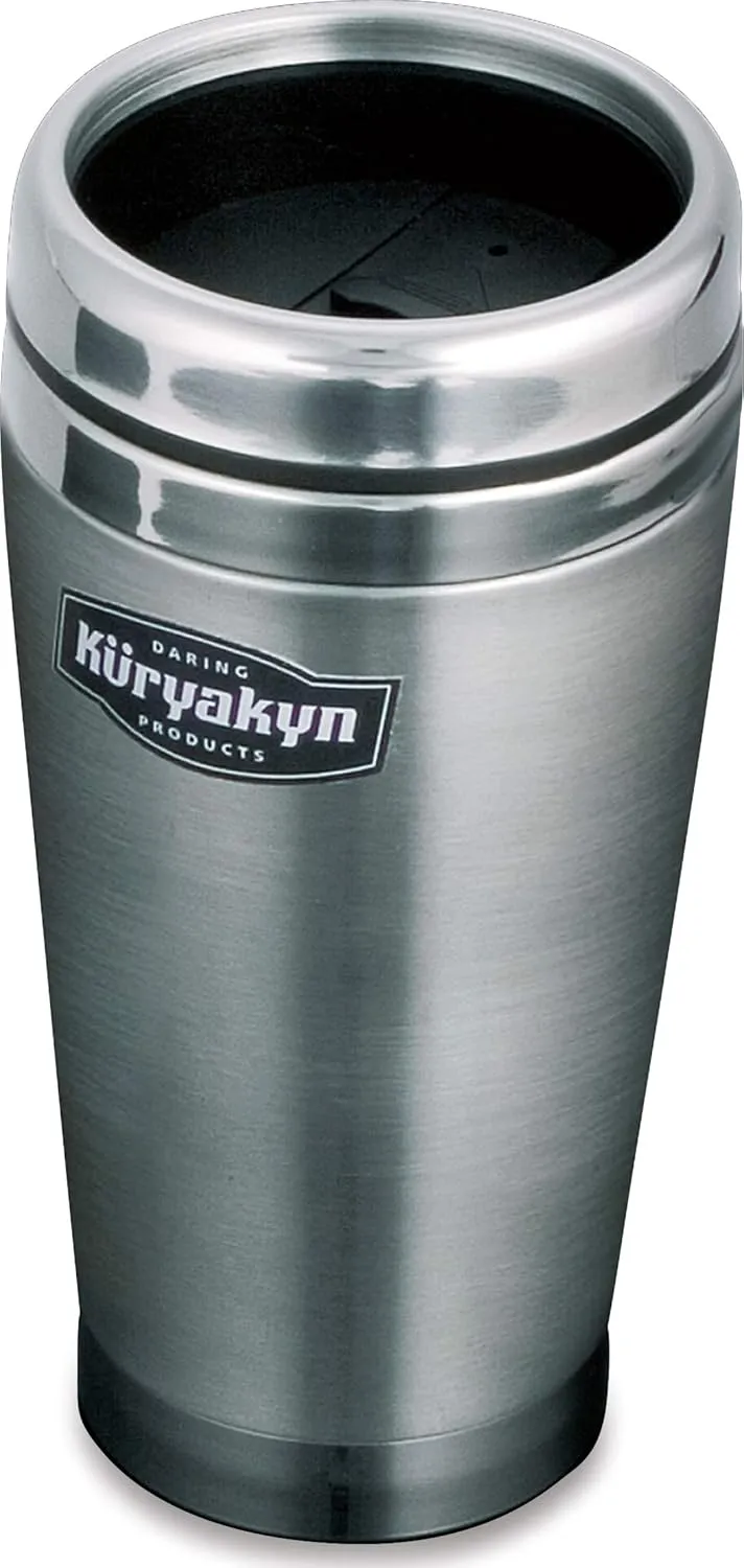 Kuryakyn 1469 Motorcycle Drink Accessory: 12 fl oz Stainless Steel Travel Mug