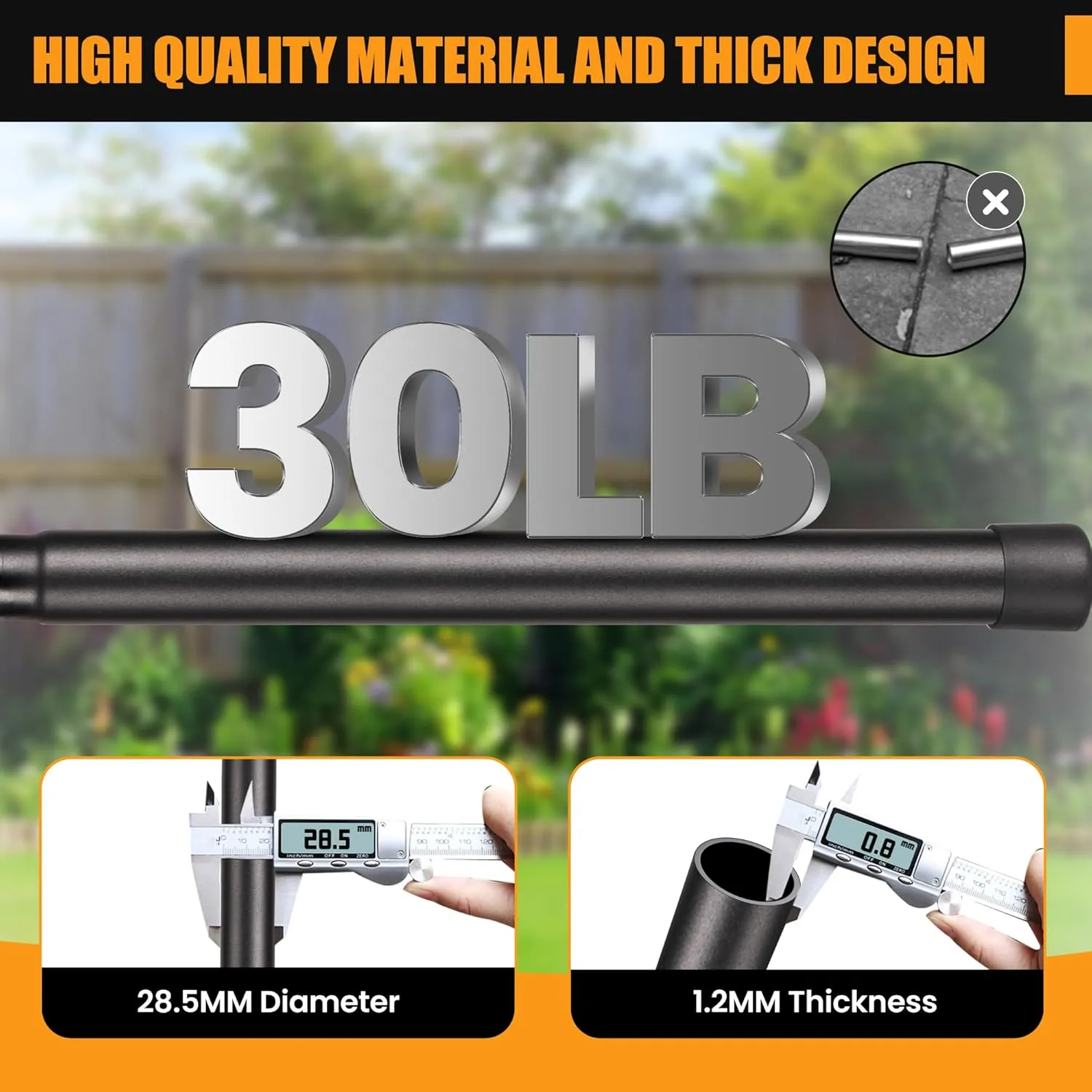 Lawn Leveling Rake 9.8" X 28", Adjustable Long Handle 26"-75" Heavy Duty Stainless Steel for Yard Garden, Easy Leveling of Sandy Soil Surfaces, Foldable Rake Head, Matte Black
