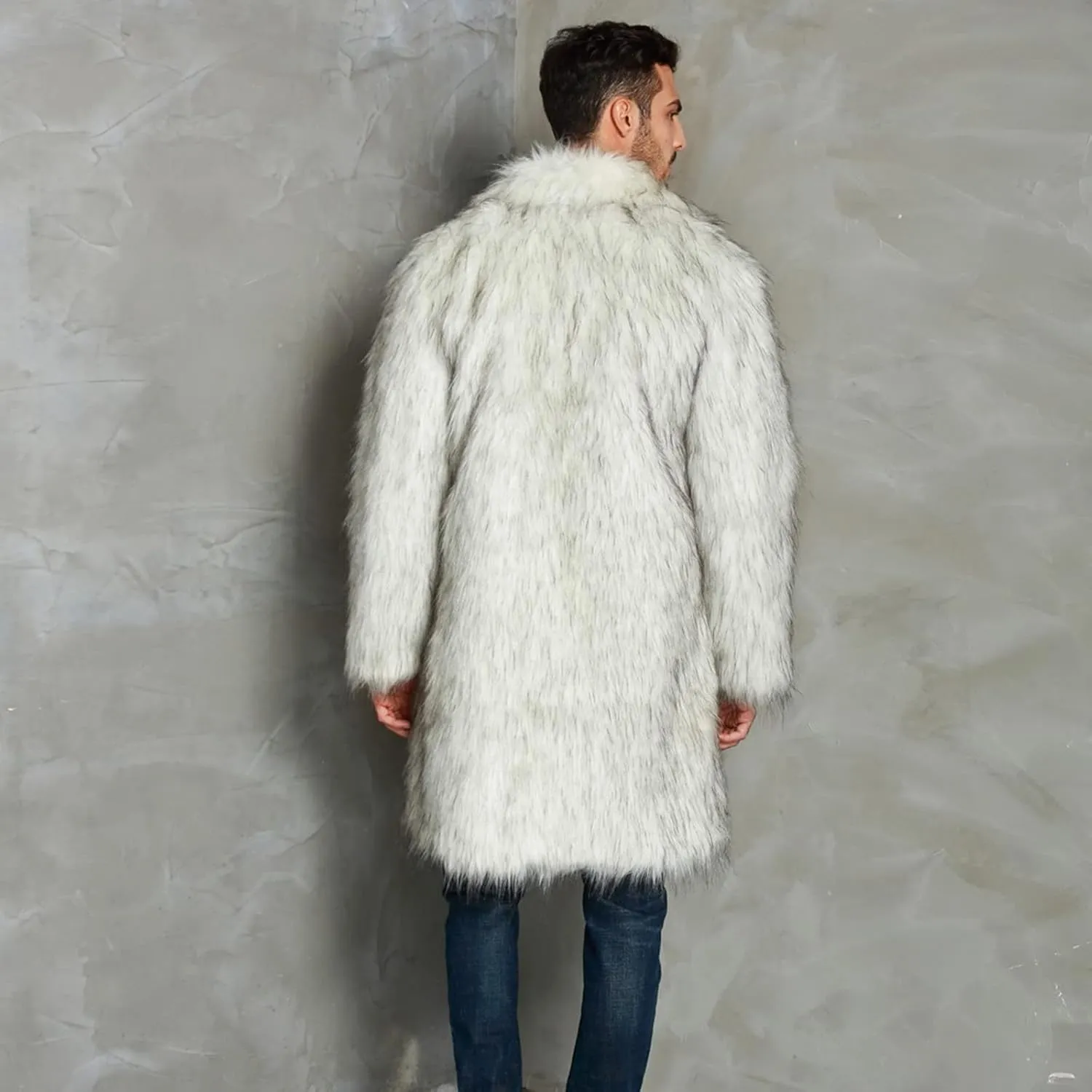 LCMTWX Men's Thick Thermal Winter Jacket Stand Collar Knitted Splice Sweater Coat Casual Cardigan Stylish Outwear Mens