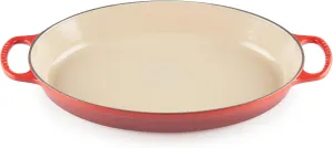 Le Creuset Enamel Cast Iron Signature Oval Baker, 3 quart, Cerise