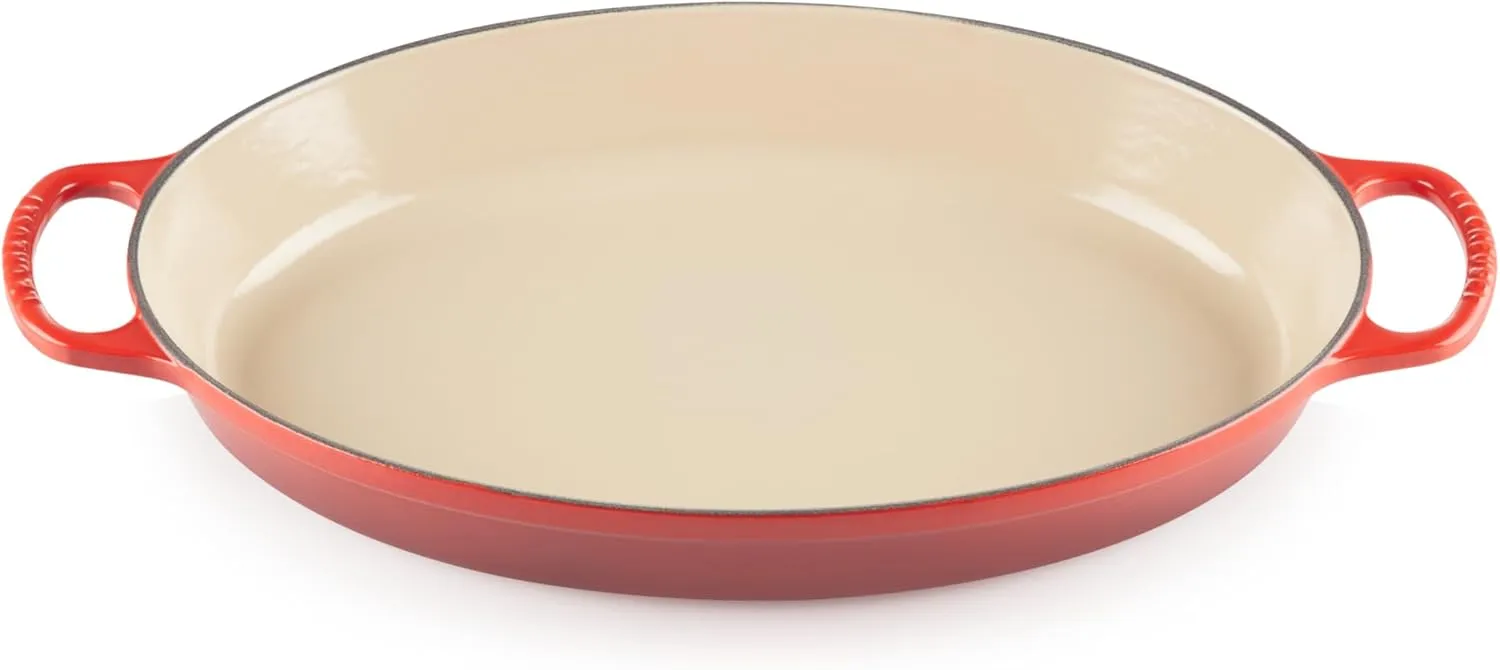 Le Creuset Enamel Cast Iron Signature Oval Baker, 3 quart, Cerise