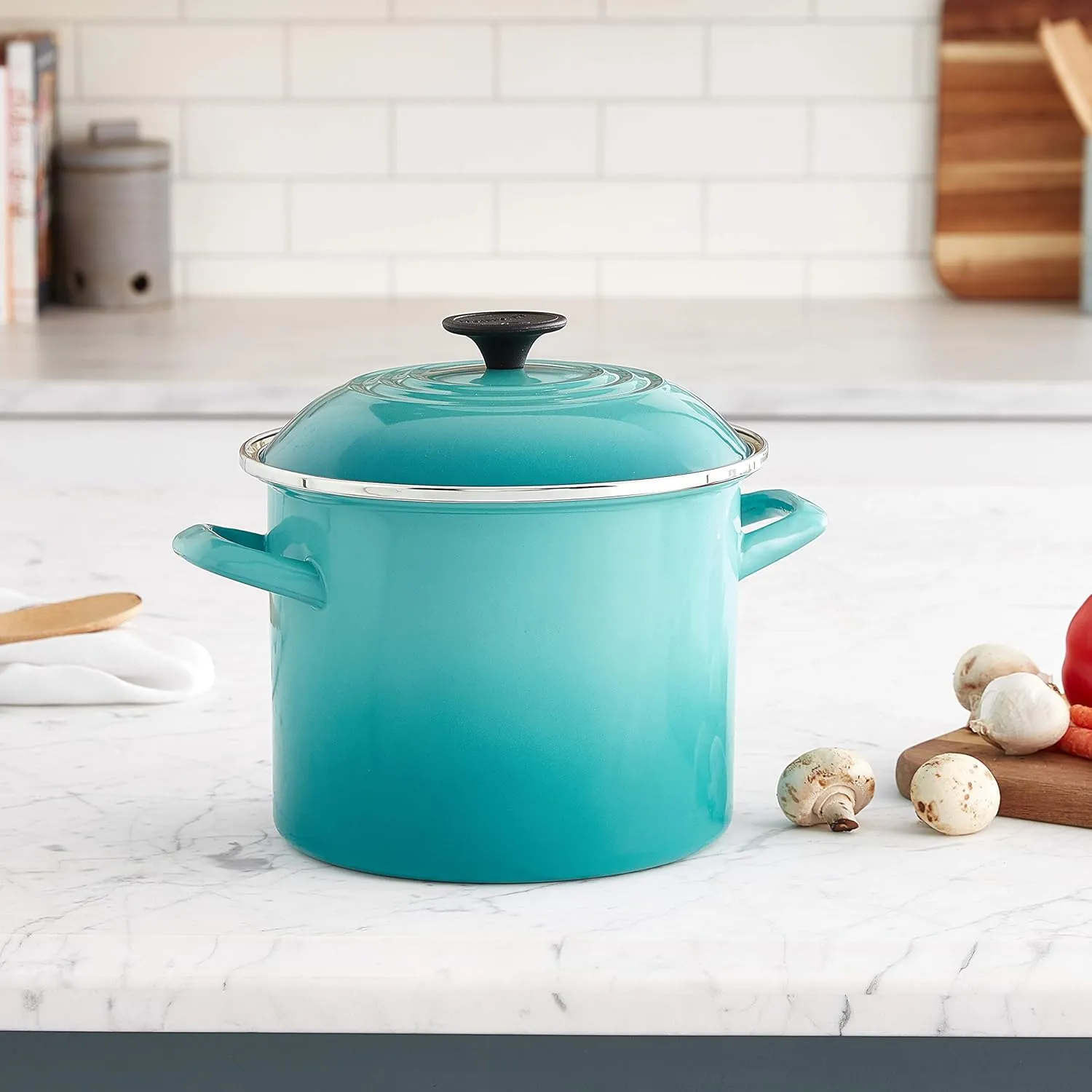 Le Creuset Enamel On Steel Stockpot, 6 qt., Caribbean
