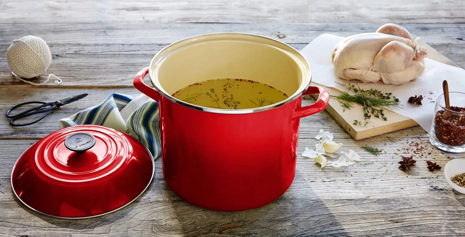 Le Creuset Enamel On Steel Stockpot, 6 qt., Cerise
