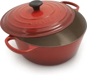 Le Creuset Enameled Cast Iron Signature Round Dutch Oven, 9 qt., Cerise