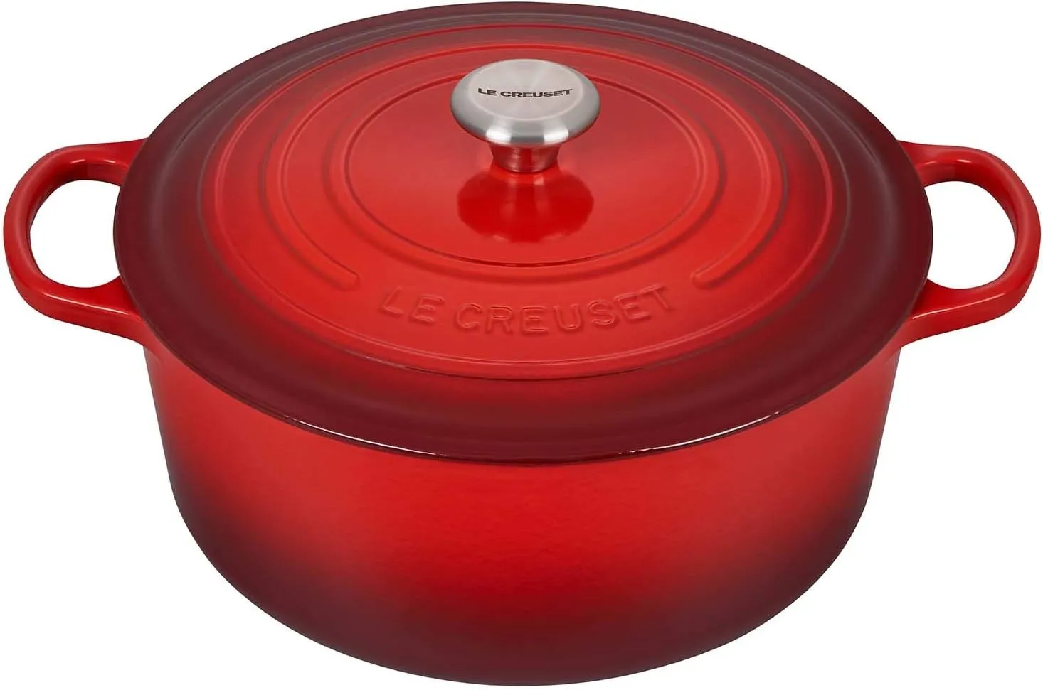 Le Creuset Enameled Cast Iron Signature Round Dutch Oven, 9 qt., Cerise