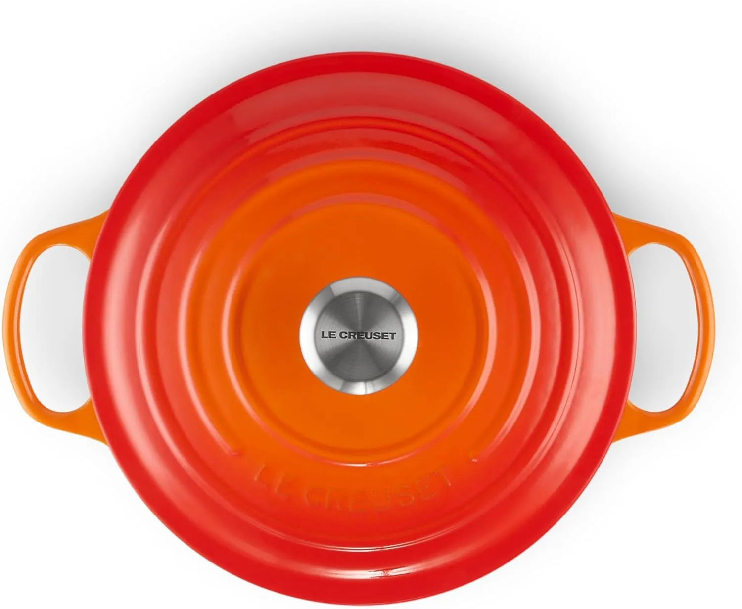 Le Creuset Enameled Cast Iron Signature Round Dutch Oven with Lid, 5.5 Quart, Flame
