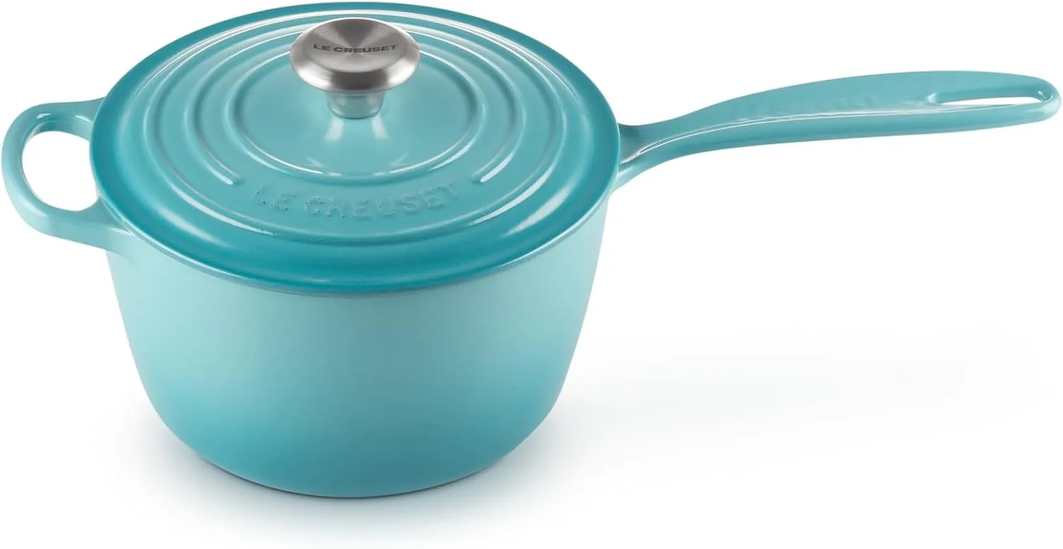 Le Creuset Enameled Cast Iron Signature Saucepan, 2.25 qt., Caribbean