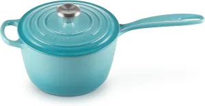 Le Creuset Enameled Cast Iron Signature Saucepan, 2.25 qt., Caribbean
