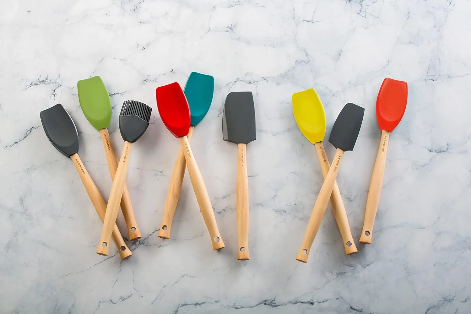 Le Creuset Silicone Craft Series Medium Spatula, 11 1/8" x 2 1/4", Peche