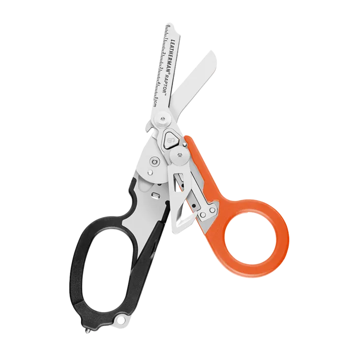 Leatherman Raptor Medical Shears - Black/Orange - Over Engraved